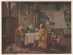 Pub, Tavern, Drinking, Playing Cards vintage prints